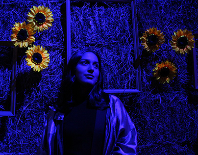 Ultraviolet sunflowers