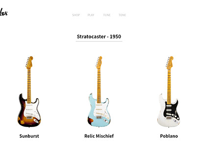 Fender- stratocaster webdesign