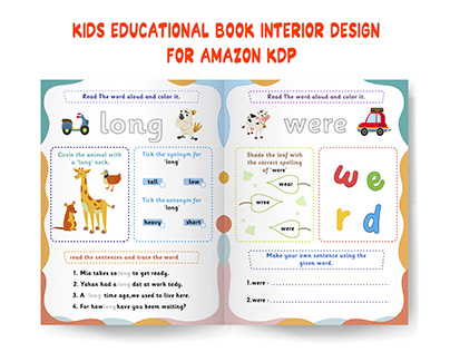 Kids Educational Book Interior design for amazon KDP