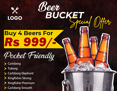 Beer Bucket Special Offer Social Media Poster