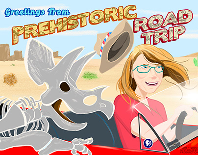 Prehistoric Road Trip postcard