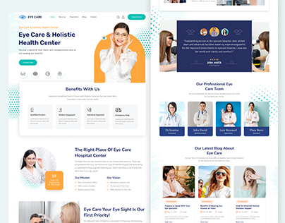 Eye Care Appointment Landing Page Design