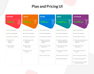 Plans and Pricing UI