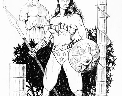 Wonder Woman, fan art, dc, cómic