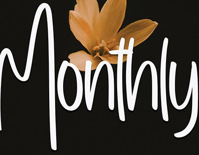 Monthly Script Font