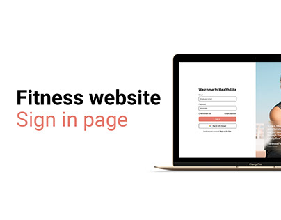 Fitness website Sign In page