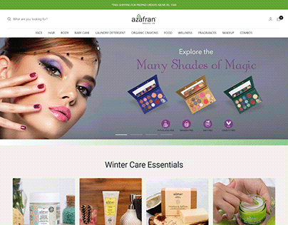 Azafran Website ui design