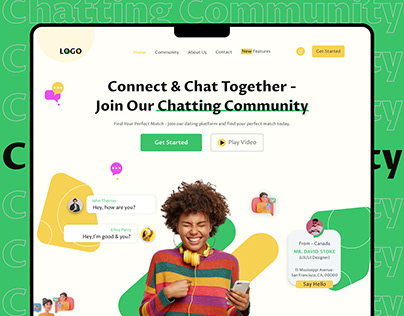 Online Chatting - Landing page Design