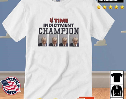 Trump Mugshot 4 Time Indictment Champion T-Shirt