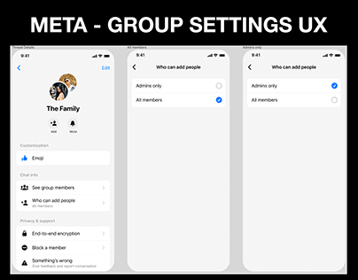 Messenger Group Admin Settings UX