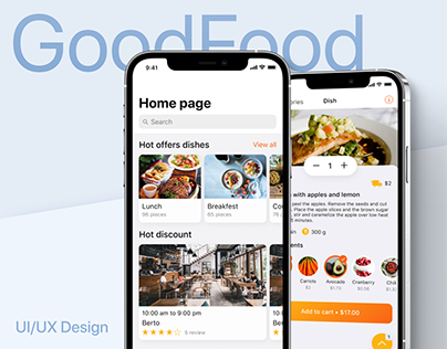 UI/UX Design for GoodFood app