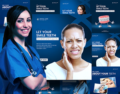 Dental care social media banner design 2024
