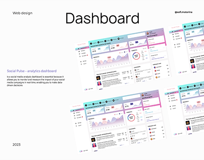 Project thumbnail - Dashboard social media analytics ux/ui