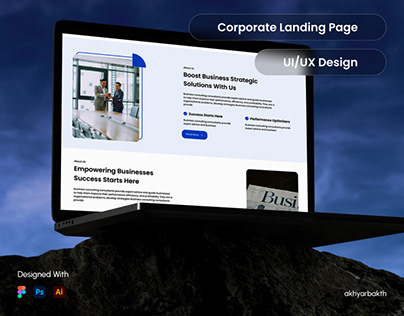 Corporate Landing Page UI/UX Design