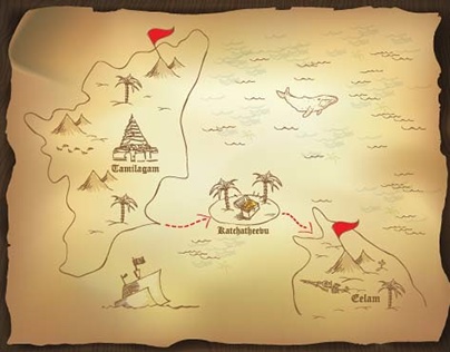 கச்சத்தீவு புதையல்  Katchaththeevu treasure map