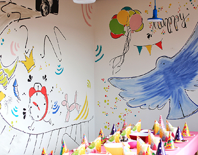 Mural in Birthday Party Room