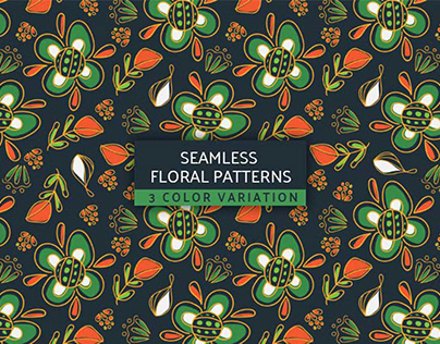 3 seamless floral patterns free download