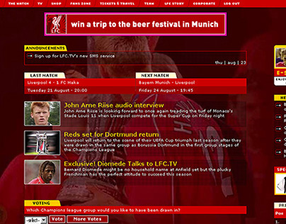 Liverpool Football Club Website