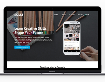 Skillz App Landing Page Design