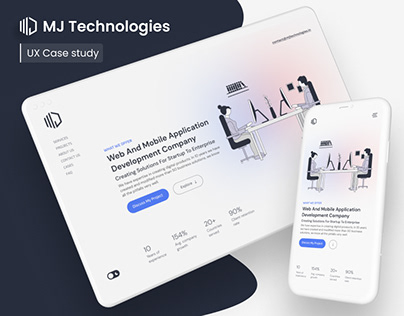 Project thumbnail - MJ Technologies | Case Study | IT Company Website UI/UX