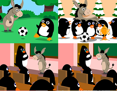A donkey and penguin story
