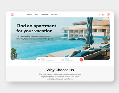 Vacation Website | UIUX Design