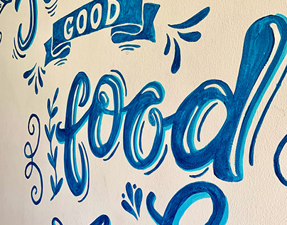 Painted Typography Mural