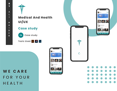 Medical and Health App landing page