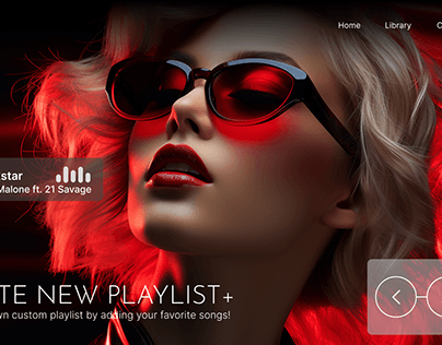 User Interface for an Online Music Streaming Platform