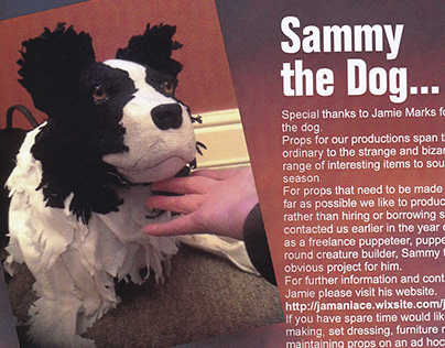Sammy the Sheepdog Puppet