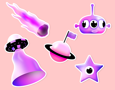 Project thumbnail - Space Stickers ★