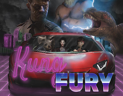composición - adaptación de Portada Kung Fury