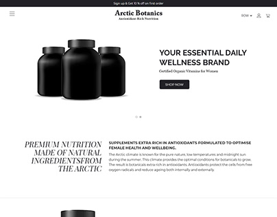 Supplements Website Design