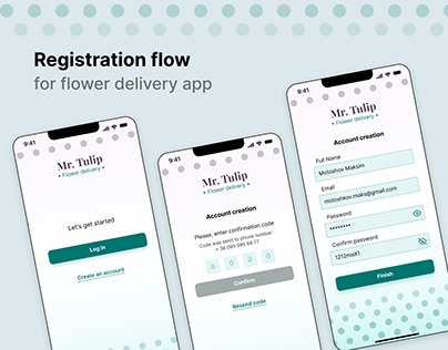 Registartion Flow | Mobille app | UX/UI Design