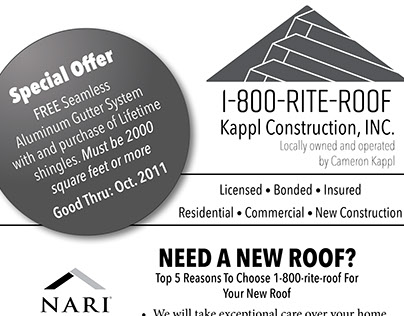 Rite Roof Newspaper Ad