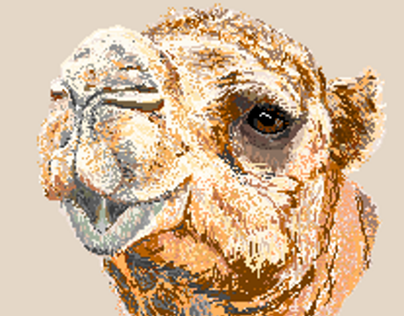 camello pixelado