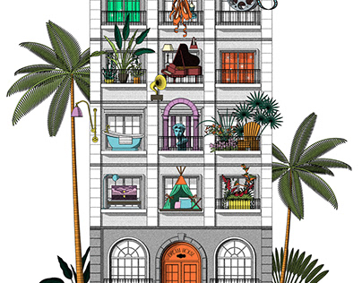 Dream house Exhibition - Key visual illustration