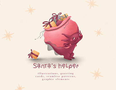 Santa’s helper. Christmas character set