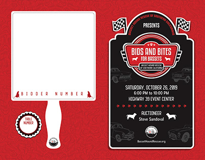 Bids & Bites for Bassets Event Collateral - 2019