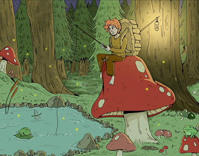 Fishing at the Mushroom Forest