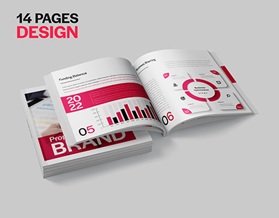 Corporate Brand Business Square Magazine Design