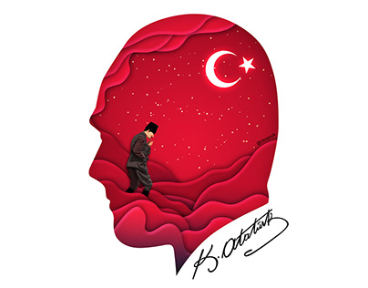 Atatürk Papercut Design