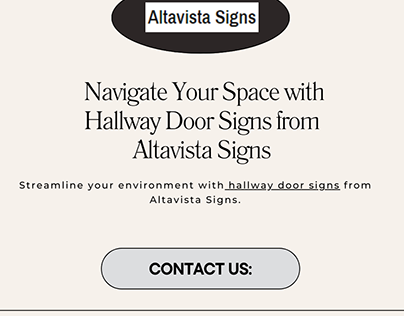 Navigate Your Space with Hallway Door Signs