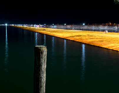 The Floating Piers by Night