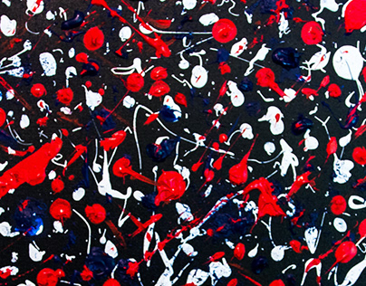 Puffy Pollock I: Red and White Nebula