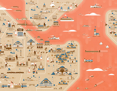 Istanbul Map Illustration