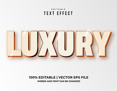 Luxury deluxe gold style text effect