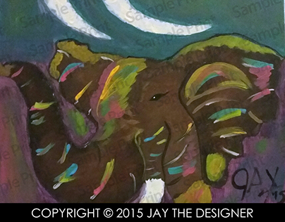 Painting: "I Love Elephants"