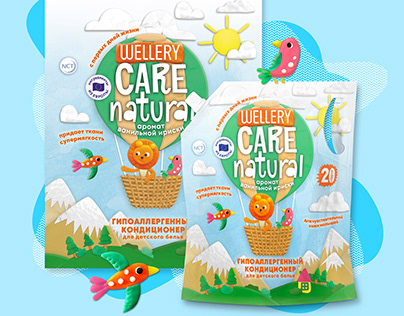 Packaging design for children's laundry conditioner