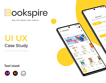 Bookspire App | UI UX Case Study | Online Bookstore App